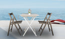 Set 4 Sedie Pieghevole 47,5x42,5x45/79 cm in Legno di Faggio FSC Grigia