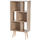 Libreria con Piedini Legno Naturale 60x30x124 cm 