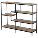 Libreria Scaffale 5 Ripiani 120x32x95 cm in Legno e Metallo  Nero