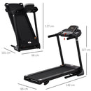 Tapis Roulant Elettrico Pieghevole 12 Km/h 500W 12 Programmi Nero