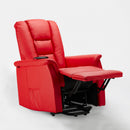 Poltrona Alzapersona Elettrica 1 Motore 68x77x109 cmin Similpelle Rosso