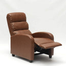 Poltrona Relax Reclinabile Manuale 69x91x102 cm in Similpelle Marrone