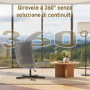Poltrona Reclinabile su 4 Livelli 66x80x93-104 cm Effetto Velluto con Poggiapiedi Indipendente Grigio      