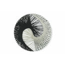 Set 6 Tovagliette Ø38 cm  in Rafia VdE Tivoli 1996  Bianco e nero