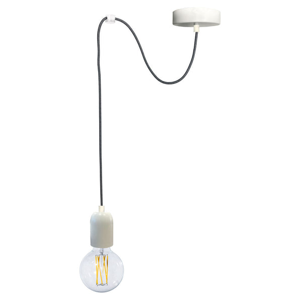 Sospensione 1xE27 3Mt Montatura Verniciata Bianco E-Energy Elaide acquista