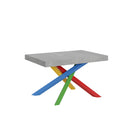 Tavolo Allungabile 140-400x90x77 cm Volantis Cemento Telaio 4B 