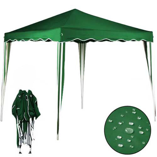 acquista Gazebo da Giardino Pieghevole 3x3 m Impermeabile Richiudibile con Sacca Verde