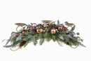 Centrotavola Natalizio 72 cm per 3 Candele con Sfere Decorative