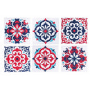 Set 6 Sottobicchieri 10x10x1 cm  in Ceramica VdE Tivoli 1996 Barrio