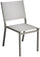 Sedia Impilabile da Giardino 48x57x87 cm in Alluminio Tortora e Textilene Elba Grigio Chiaro