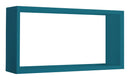 Mensola Cubo da Parete 70x35x15,5 cm in Fibra di Legno Artù Blu Atollo