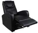 Poltrona Relax Manuale Reclinabile in Similpelle Vandi Nera