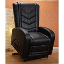 Poltrona Relax Elettrica Dafne con Alzapersona Lift 2 Motori Massaggiante in Similpelle Nero