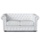 Divano 2 Posti 170x81x77 cm in Similpelle Bianco