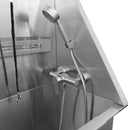 Vasca per Toeletta 127x47,5x136 cm Professionale con Accessori in Acciaio 