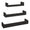 Set 3 Mensole da Parete 60-50-40x15,5x8 cm in Fibra di Legno Calamita Nero