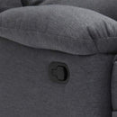 Poltrona Relax Reclinabile Manuale 89x100x100 cm in Tessuto Grigio