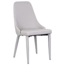 Set 4 Sedie 47x45x46 cm in Similpelle da Interno Grigio