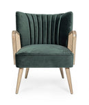 Poltrona Virna Verde in Legno