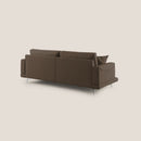 Divano 3 Posti 218x88x93 cm in Tessuto Marrone