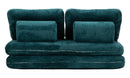 Divano Letto Faster Petrolio 150x100x80 cm in Spugna e Poliestere Verde acqua      