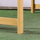 Panchina da Giardino 2 Posti con Seduta e Schienale a Doghe 143x51x85 cm in Legno di Abete 
