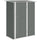 Capanno Porta Attrezzi 142x86x189 cm con Tetto Inclinato e Porta Bloccabile in Metallo Grigio Chiaro