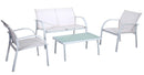Set da Giardino in Ferro Vorghini Fano Bianco
