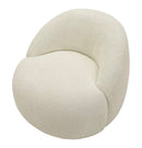 Poltrona Ginevra Bianca 81x78x64 cm in Compensato e Spugna e Poliestere Bianco      