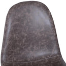 Set 2 Sedie da Pranzo Design Moderno in Similpelle con Gambe in Metallo Grigio 