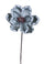 Set 3 Fiori Artificiali di Magnolia Altezza 63 cm Blu