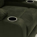 Poltrona Relax Reclinabile Manuale 100x76x94 cmin Microfibra Verde