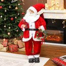 Babbo Natale Animato Alto 120 cm Canta e Balla con Attivazione Sonora Rosso      