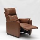 Poltrona Relax Reclinabile Manuale 75x95x103 cm in Similpelle Marrone