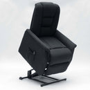 Poltrona Alzapersona Elettrica 2 Motori 80x86x107 cm in Tessuto Nero