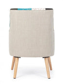 Poltrona Imbottita 60x67x79 cm in Tessuto Patchwork