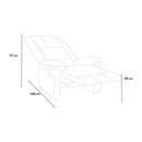 Poltrona Relax Reclinabile Manuale 89x100x100 cm in Tessuto Grigio