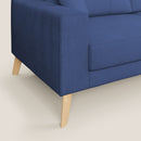 Divano 2 Posti 166x95x91 cm in Tessuto Blu