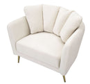 Poltrona Kiev 88x74x77 cm in Poliestere Crema/Oro
