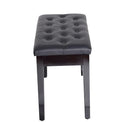 Panchetta per Pianoforte con vano portaoggetti Nero 75x35x50 cm 