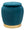 Pouf Contenitore Paris Oro Ø 43x43 cm in Legno e Poliestere Ottanio