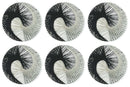 Set 6 Tovagliette Ø38 cm  in Rafia VdE Tivoli 1996  Bianco e nero