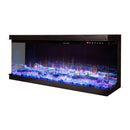 Camino Elettrico da Incasso 53,3x165,1x33,2 cm Effetto Fiamma 1500W Haiti 65 Nero