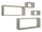 Set 3 Mensole Cubo da Parete Quadrato e Rettangolare in Fibra di Legno Merlino Marrone Talpa