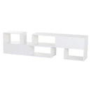 Libreria Salvaspazio per Soggiorno in Legno 120-165 x35x50 cm  Bianca