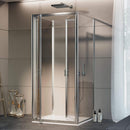 Box Doccia 3 lati 2 Ante Battenti in Cristallo Trasparente 4-6mm H185 Fosterberg Skagen Varie Misure