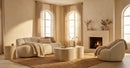 Poltrona Ginevra Bianca 81x78x64 cm in Compensato e Spugna e Poliestere Bianco      
