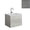 Mobile Lavatoio Sospeso Vasca Zeus in MineralMarmo Apertura a Cassettone 60x48x50 cm Grigio Cemento