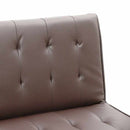 Divano Letto 175x80x73 cm in Similpelle Marrone