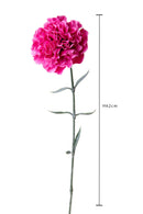 Set 12 Fiori Artificiali di Garofano H 67 cm 